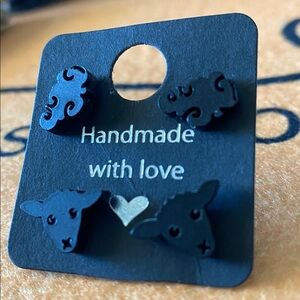 Little Black Sheep & Cloud Earring Set